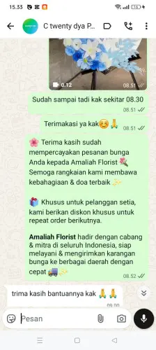 Testimonial Standing Flower warungbanten